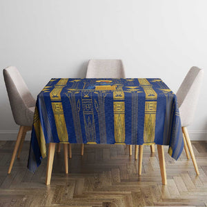 Amun Tablecloth Ancient Egyptian Hieroglyphic, Pharaoh and Scarab - African Pride