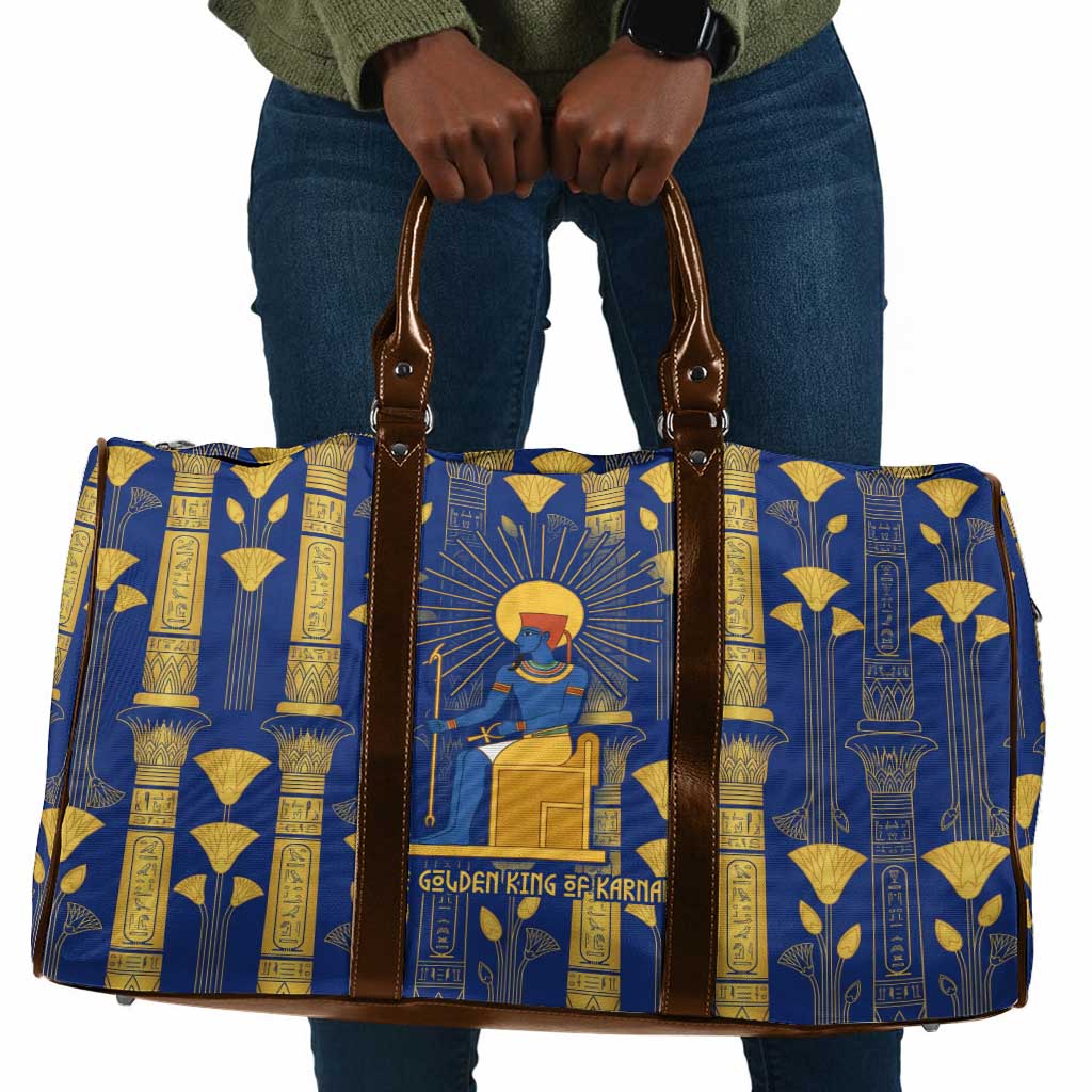 Amun Travel Bag Ancient Egyptian Hieroglyphic, Pharaoh and Scarab - African Pride