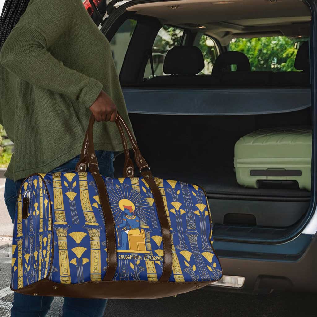 Amun Travel Bag Ancient Egyptian Hieroglyphic, Pharaoh and Scarab - African Pride