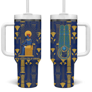 Amun Tumbler With Handle Ancient Egyptian Hieroglyphic, Pharaoh and Scarab - African Pride