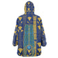 Amun Wearable Blanket Hoodie Ancient Egyptian Hieroglyphic, Pharaoh and Scarab - African Pride