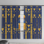 Amun Window Curtain Ancient Egyptian Hieroglyphic, Pharaoh and Scarab - African Pride