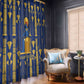 Amun Window Curtain Ancient Egyptian Hieroglyphic, Pharaoh and Scarab - African Pride