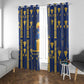 Amun Window Curtain Ancient Egyptian Hieroglyphic, Pharaoh and Scarab - African Pride