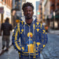 Amun Zip Hoodie Ancient Egyptian Hieroglyphic, Pharaoh and Scarab - African Pride