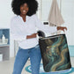 Amun Ancient Egyptian Laundry Basket with Mystical Smoke Swirl Pattern, Fiery Ram Head, and Hieroglyphic - African Pride