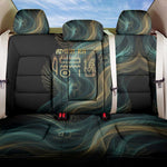 Amun Ancient Egyptian Back Car Seat Cover with Mystical Smoke Swirl Pattern, Fiery Ram Head, and Hieroglyphic - African Pride