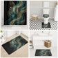 Amun Ancient Egyptian Bathroom Set with Mystical Smoke Swirl Pattern, Fiery Ram Head, and Hieroglyphic - African Pride