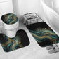 Amun Ancient Egyptian Bathroom Set with Mystical Smoke Swirl Pattern, Fiery Ram Head, and Hieroglyphic - African Pride