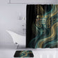 Amun Ancient Egyptian Bathroom Set with Mystical Smoke Swirl Pattern, Fiery Ram Head, and Hieroglyphic - African Pride