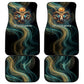 Amun Ancient Egyptian Car Mats with Mystical Smoke Swirl Pattern, Fiery Ram Head, and Hieroglyphic - African Pride