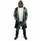 Amun Ancient Egyptian Cloak with Mystical Smoke Swirl Pattern, Fiery Ram Head, and Hieroglyphic - African Pride