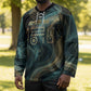 Amun Ancient Egyptian Hockey Jersey with Mystical Smoke Swirl Pattern, Fiery Ram Head, and Hieroglyphic - African Pride