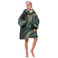 Amun Ancient Egyptian Kid Wearable Blanket Hoodie with Mystical Smoke Swirl Pattern, Fiery Ram Head, and Hieroglyphic - African Pride