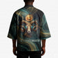 Amun Ancient Egyptian Kimono with Mystical Smoke Swirl Pattern, Fiery Ram Head, and Hieroglyphic - African Pride