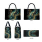Amun Ancient Egyptian Leather Bag with Mystical Smoke Swirl Pattern, Fiery Ram Head, and Hieroglyphic - African Pride