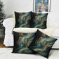 Amun Ancient Egyptian Pillow Cover with Mystical Smoke Swirl Pattern, Fiery Ram Head, and Hieroglyphic - African Pride