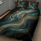 Amun Ancient Egyptian Quilt Bed Set with Mystical Smoke Swirl Pattern, Fiery Ram Head, and Hieroglyphic - African Pride
