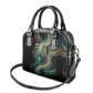 Amun Ancient Egyptian Shoulder Handbag with Mystical Smoke Swirl Pattern, Fiery Ram Head, and Hieroglyphic - African Pride