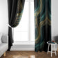 Amun Ancient Egyptian Window Curtain with Mystical Smoke Swirl Pattern, Fiery Ram Head, and Hieroglyphic - African Pride
