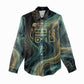 Amun Ancient Egyptian Women Casual Shirt with Mystical Smoke Swirl Pattern, Fiery Ram Head, and Hieroglyphic - African Pride