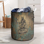 Anubis Laundry Basket Ancient Egyptian Aged Papyrus, Scales of Justice, and Egyptian Hieroglyph - African Pride