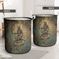 Anubis Laundry Basket Ancient Egyptian Aged Papyrus, Scales of Justice, and Egyptian Hieroglyph - African Pride
