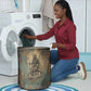 Anubis Laundry Basket Ancient Egyptian Aged Papyrus, Scales of Justice, and Egyptian Hieroglyph - African Pride