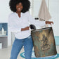 Anubis Laundry Basket Ancient Egyptian Aged Papyrus, Scales of Justice, and Egyptian Hieroglyph - African Pride
