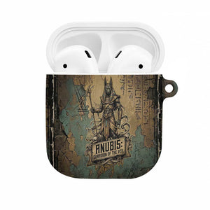 Anubis AirPods Case Ancient Egyptian Aged Papyrus, Scales of Justice, and Egyptian Hieroglyph - African Pride