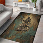 Anubis Area Rug Ancient Egyptian Aged Papyrus, Scales of Justice, and Egyptian Hieroglyph - African Pride