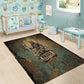 Anubis Area Rug Ancient Egyptian Aged Papyrus, Scales of Justice, and Egyptian Hieroglyph - African Pride