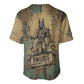 Anubis Baseball Jersey Ancient Egyptian Aged Papyrus, Scales of Justice, and Egyptian Hieroglyph - African Pride