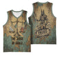 Anubis Basketball Jersey Ancient Egyptian Aged Papyrus, Scales of Justice, and Egyptian Hieroglyph - African Pride