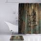 Anubis Bathroom Set Ancient Egyptian Aged Papyrus, Scales of Justice, and Egyptian Hieroglyph - African Pride