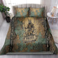Anubis Bedding Set Ancient Egyptian Aged Papyrus, Scales of Justice, and Egyptian Hieroglyph - African Pride