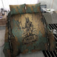 Anubis Bedding Set Ancient Egyptian Aged Papyrus, Scales of Justice, and Egyptian Hieroglyph - African Pride