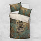 Anubis Bedding Set Ancient Egyptian Aged Papyrus, Scales of Justice, and Egyptian Hieroglyph - African Pride