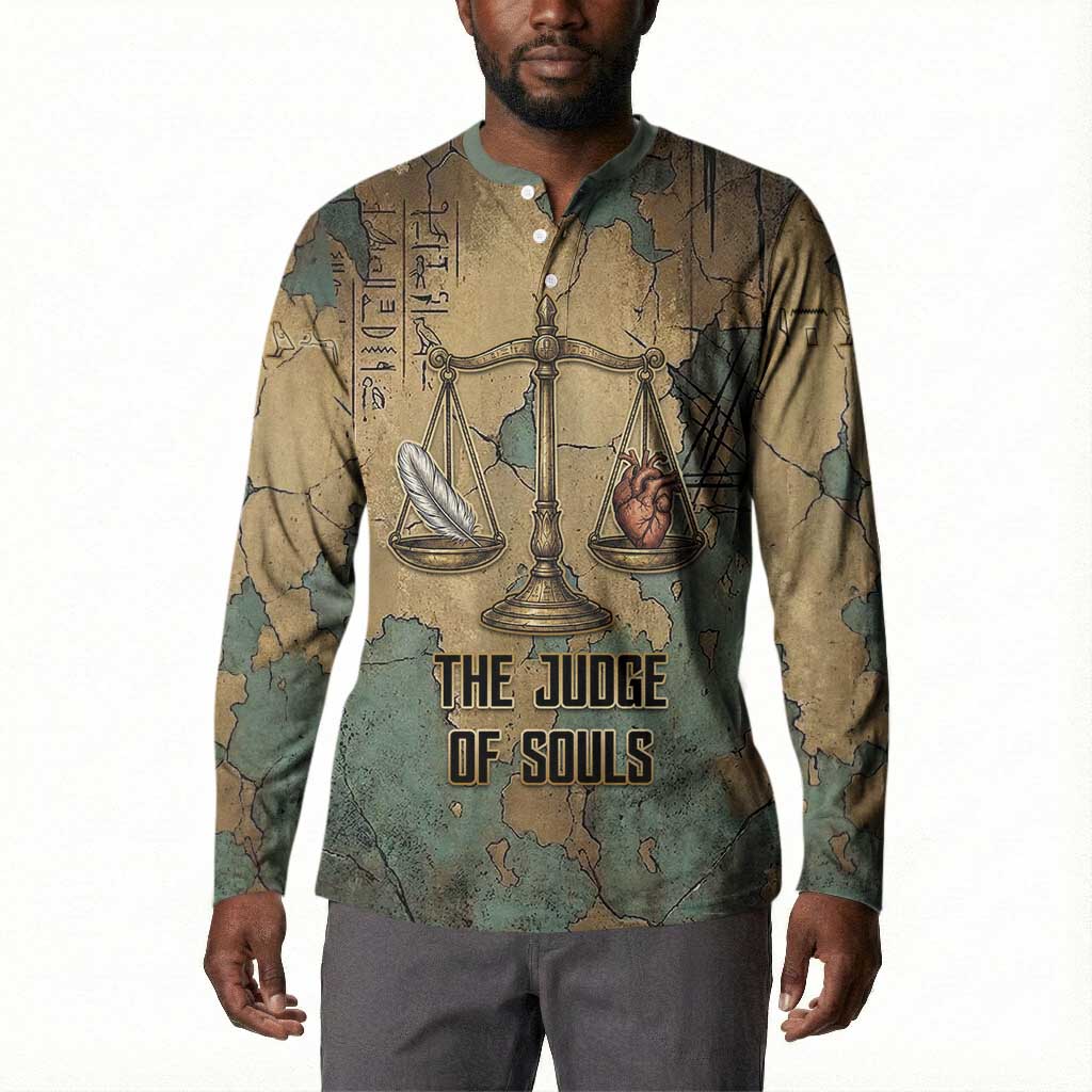 Anubis Button Sweatshirt Ancient Egyptian Aged Papyrus, Scales of Justice, and Egyptian Hieroglyph