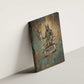 Anubis Canvas Wall Art Ancient Egyptian Aged Papyrus, Scales of Justice, and Egyptian Hieroglyph - African Pride