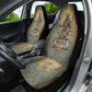 Anubis Car Seat Cover Ancient Egyptian Aged Papyrus, Scales of Justice, and Egyptian Hieroglyph - African Pride