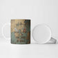 Anubis Ceramic Mug Ancient Egyptian Aged Papyrus, Scales of Justice, and Egyptian Hieroglyph - African Pride