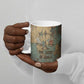 Anubis Ceramic Mug Ancient Egyptian Aged Papyrus, Scales of Justice, and Egyptian Hieroglyph - African Pride