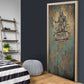 Anubis Door Cover Ancient Egyptian Aged Papyrus, Scales of Justice, and Egyptian Hieroglyph - African Pride