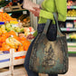 Anubis Grocery Bag Ancient Egyptian Aged Papyrus, Scales of Justice, and Egyptian Hieroglyph - African Pride