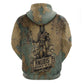 Anubis Hoodie Ancient Egyptian Aged Papyrus, Scales of Justice, and Egyptian Hieroglyph - African Pride
