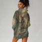 Anubis Hoodie Dress Ancient Egyptian Aged Papyrus, Scales of Justice, and Egyptian Hieroglyph - African Pride