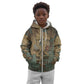 Anubis Kid Hoodie Ancient Egyptian Aged Papyrus, Scales of Justice, and Egyptian Hieroglyph - African Pride