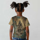 Anubis Kid T shirt Ancient Egyptian Aged Papyrus, Scales of Justice, and Egyptian Hieroglyph - African Pride