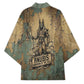 Anubis Kimono Ancient Egyptian Aged Papyrus, Scales of Justice, and Egyptian Hieroglyph - African Pride